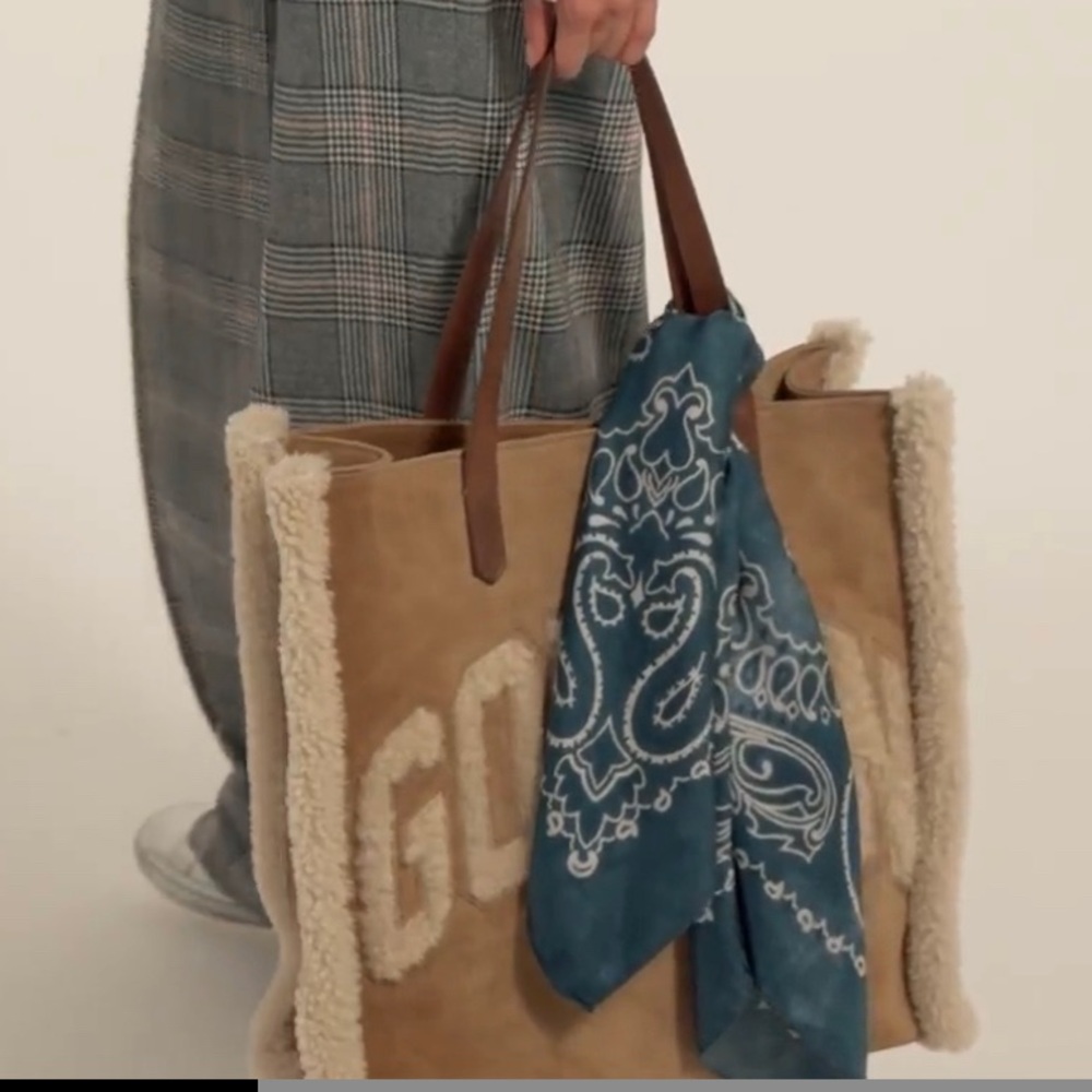 Golden Goose Blue and White Paisley Silk Scarf